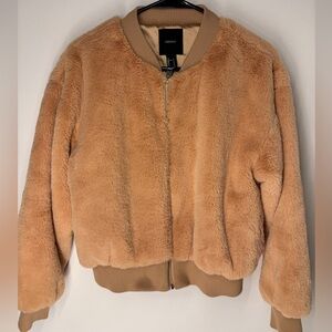 Forever 21 Camel Teddy fur Jacket
